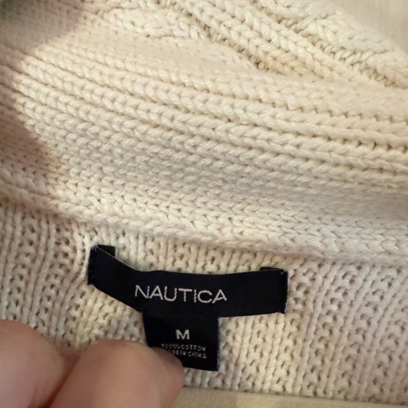 Nautica Ivory Cable Knit Sweater - Picture 2 of 4